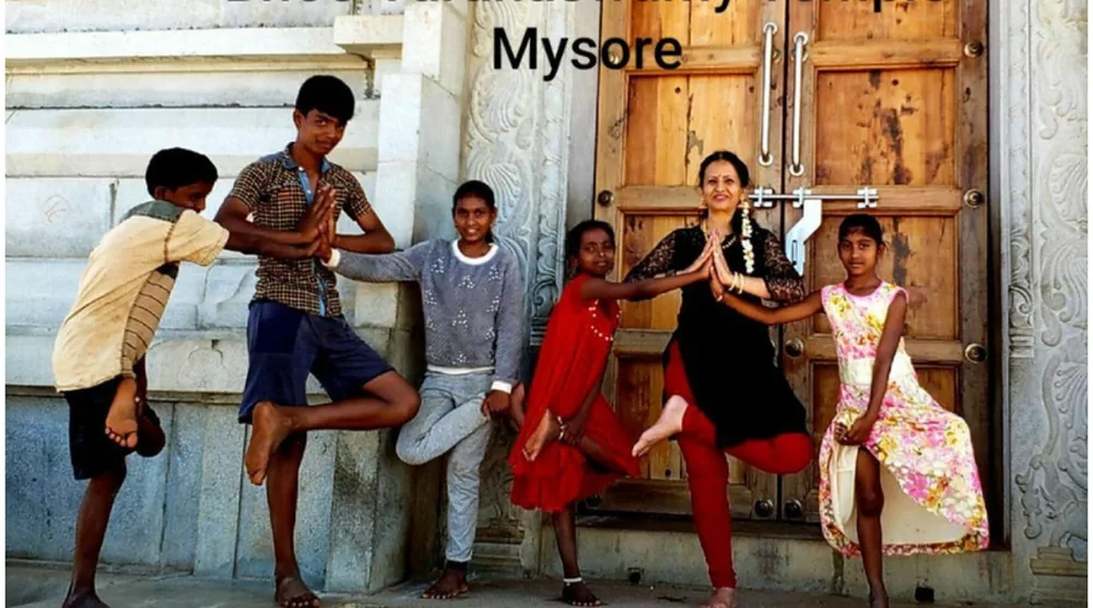 March -2017-Kallahalli Mysore-ChildrensGroup Yoga